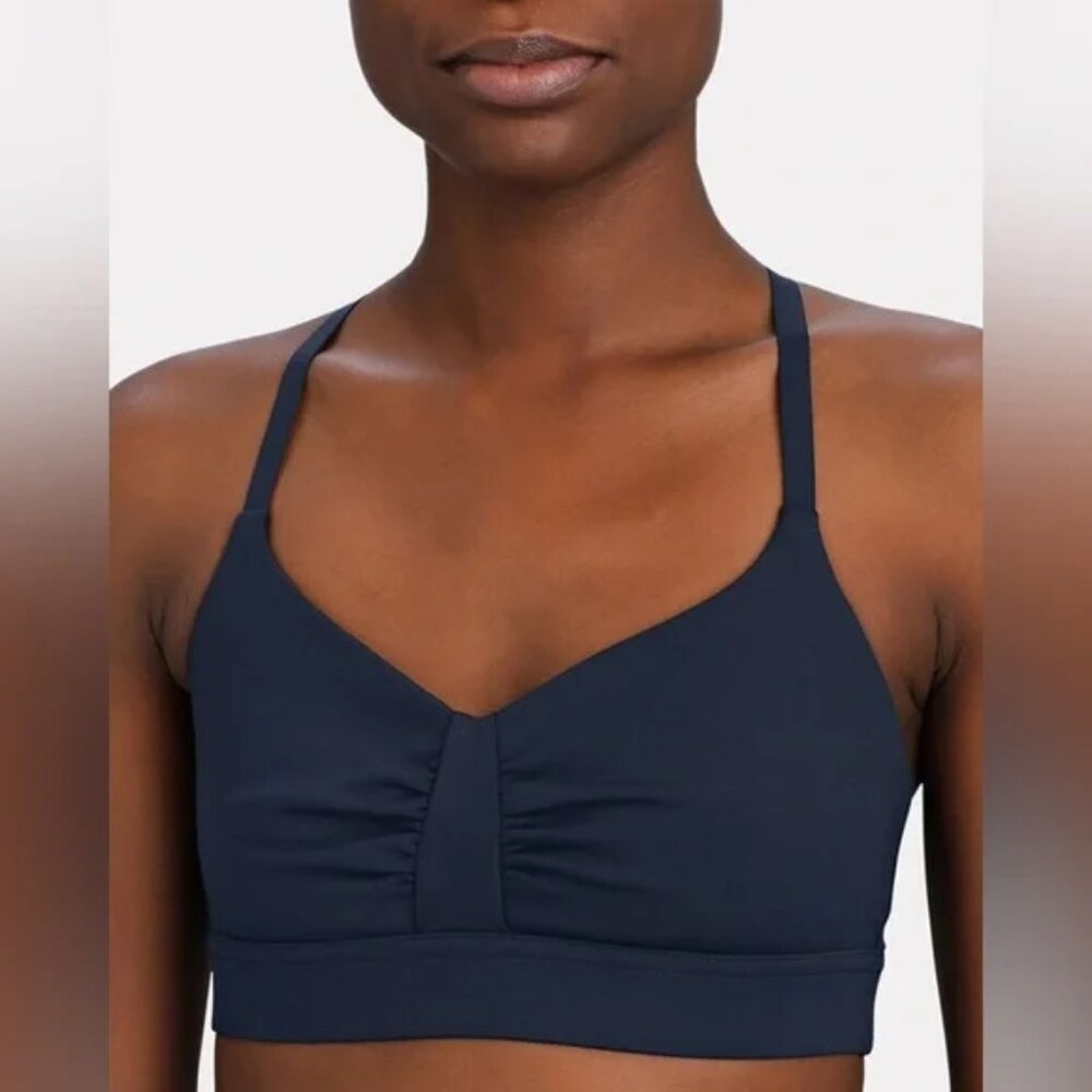 All Access by Bandier Flow Low Impact Sports Bra Navy SMALL NEW WOT